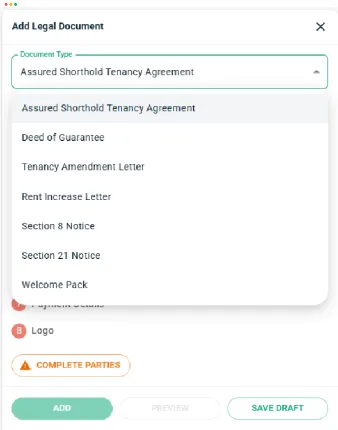 Landlord Vision screenshots showing the income tax report and a list of properties with property photos.